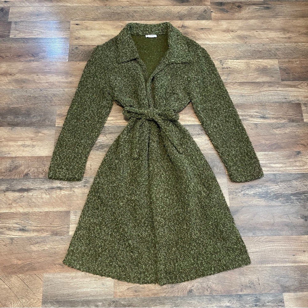 VTG 90s | Boucle Knit Wrap Cardigan Lightweight Sweater Coat